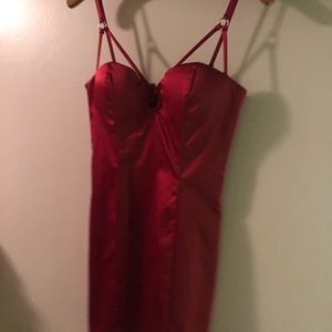 RED SATIN DRESS size 6